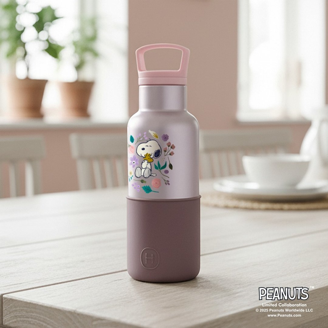 【Pinkoi x SNOOPY】HYDY 480ml 珠光粉瓶 - 干燥玫瑰 - 保温瓶/保温杯 - 不锈钢 粉红色