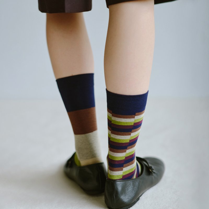 ダスクボーター・dusk_border / organic cotton /socks - 袜子 - 棉．麻 紫色