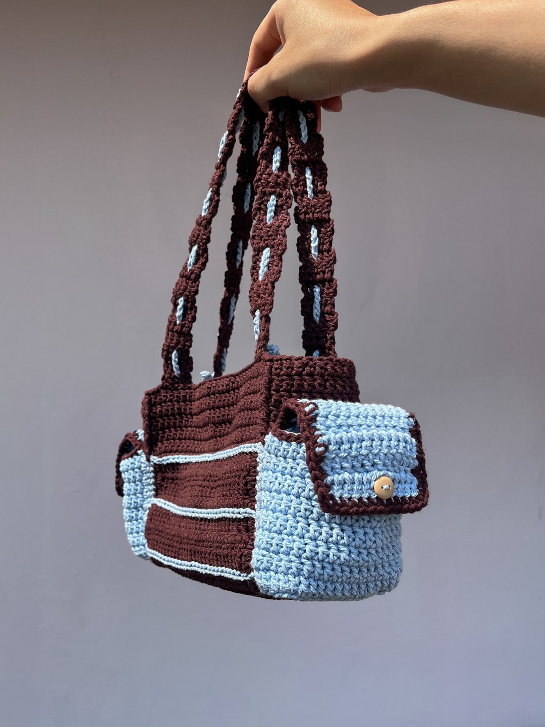 Cargo crochet bag, intabrand - 其他 - 棉 蓝色