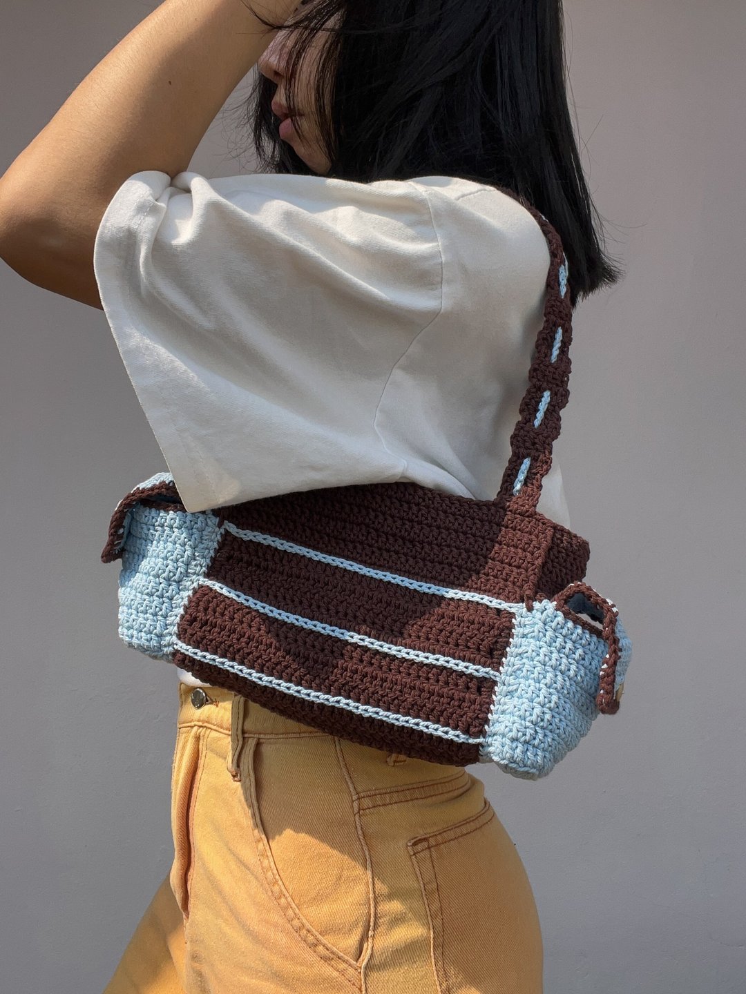 Cargo crochet bag, intabrand - 其他 - 棉 蓝色
