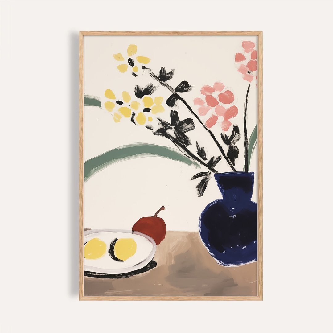 静谧花器 Still Life in Bloom / 当代版画花卉挂画 画芯 海报 - 海报/装饰画/版画 - 纸 