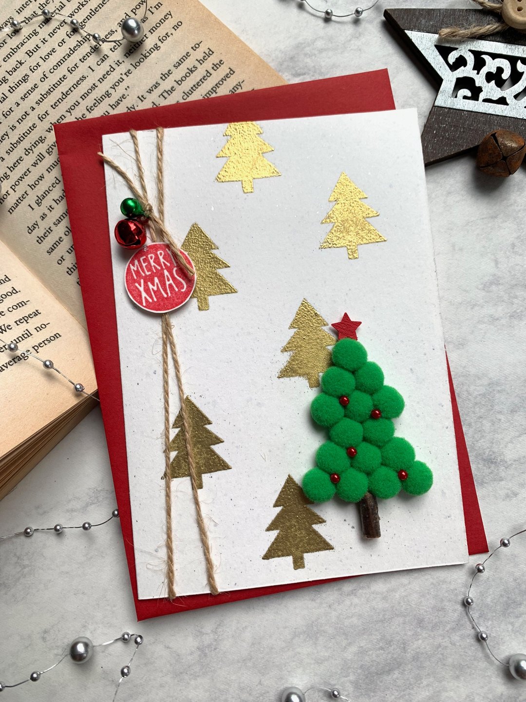 圣诞卡片Christmas Card_绿色小树 - 卡片/明信片 - 纸 白色