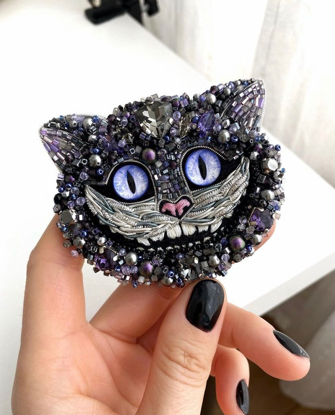 胸针 Cheshire Cat 紫色 - 胸针 - 其他材质 紫色