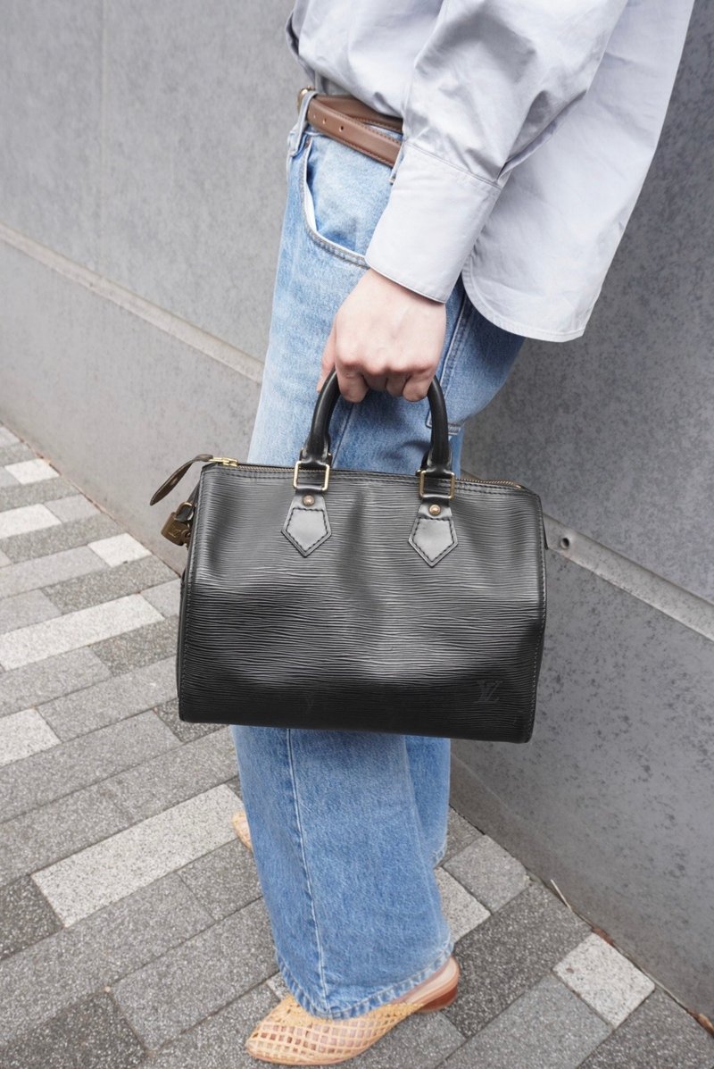 日本直邮 LV Speedy 25 Epi 黑真皮手提包 abz8nz - 手提包/手提袋 - 真皮 黑色