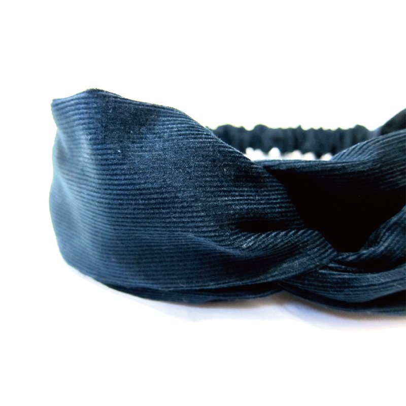 Dead Sea 好烦小姐 发带 松紧带 灯芯绒 - 发饰 - 其他材质 蓝色