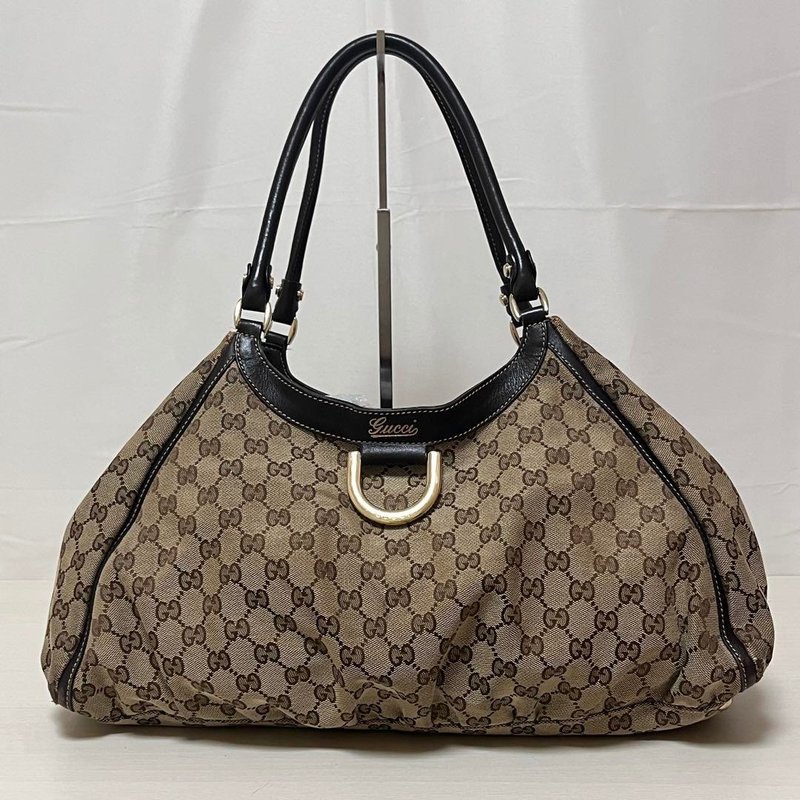 正品 GUCCI 古驰 托特包 Abbey GG帆布 皮革 189835 二手 - 手提包/手提袋 - 其他材质 