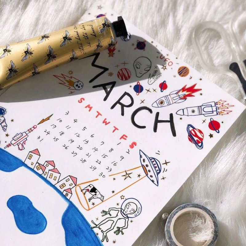 外星人-2入紋身貼紙 原創手繪設計 | 手帳貼紙 - 贴纸 - 纸 绿色