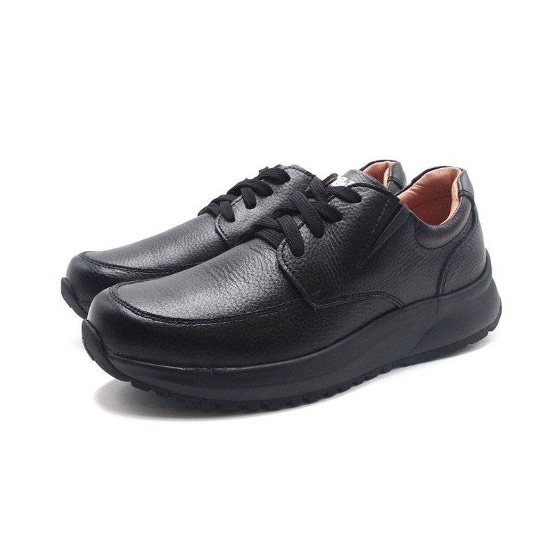 W&M 简约风格厚底健走休闲鞋 男鞋-黑色(另有棕色) - 男款休闲鞋 - 真皮 