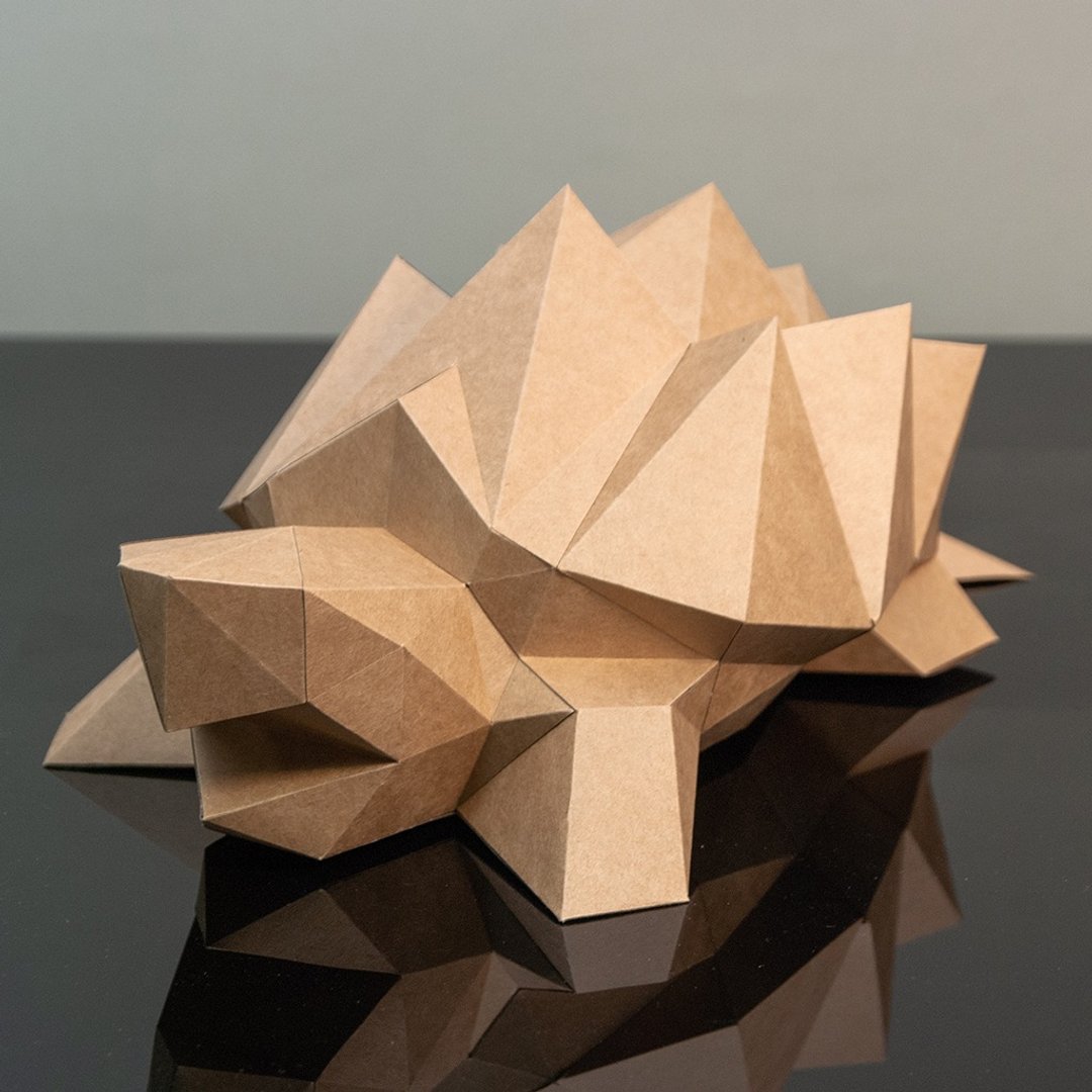 DIY手作3D纸模型摆饰 小动物系列 -大鳄龟(4色可选) - 玩偶/公仔 - 纸 卡其色