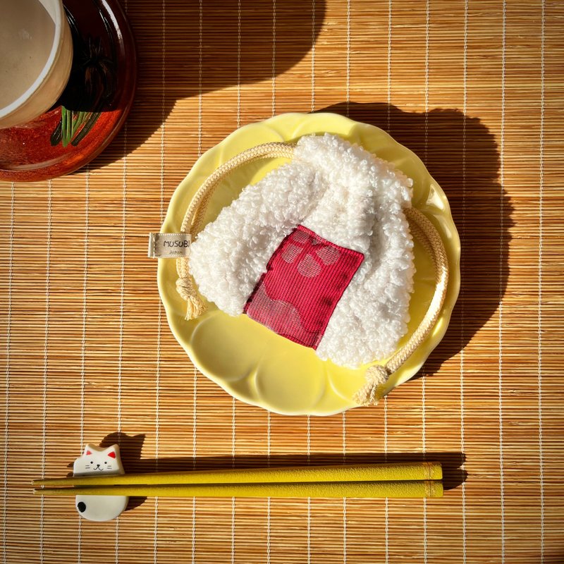 和服古布迷你饭团束口袋 - 化妆包/杂物包 - 其他材质 