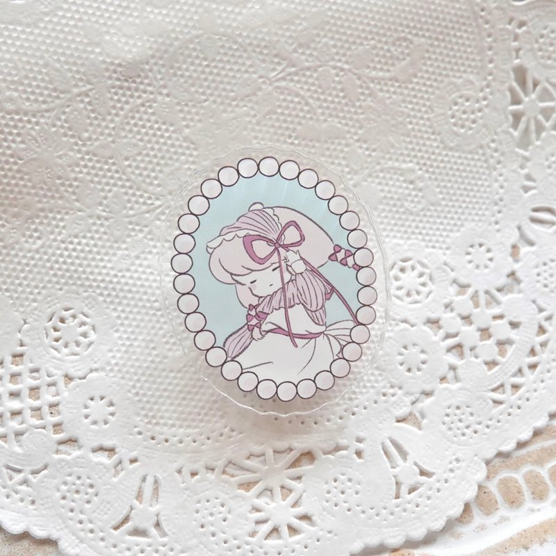 【线上抢先贩售】亚克力夹 波斯菊女孩 - 其他 - 压克力 粉红色