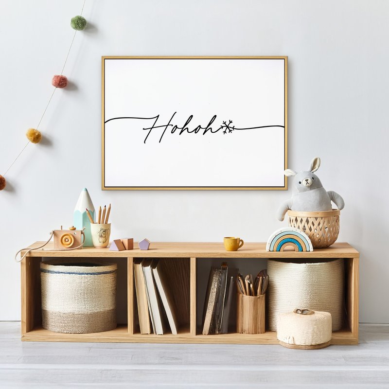 Ho Ho Ho III - 圣诞插画/圣诞树装饰挂画/圣诞小物/圣诞交换礼物 - 海报/装饰画/版画 - 棉．麻 白色