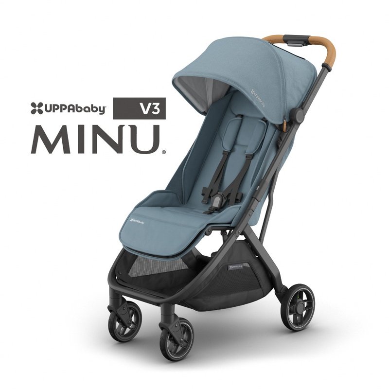 【UPPAbaby】MINU V3魅力都会时尚推车(三色可选)+赠Tryco积木组 - 婴儿车/手推车 - 真皮 黑色
