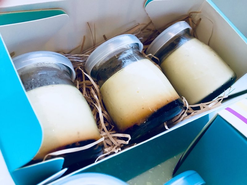 4盒宅配装 纯粹布丁 手工制作 天然无添加人工香精 - 蛋糕/甜点 - 新鲜食材 橘色