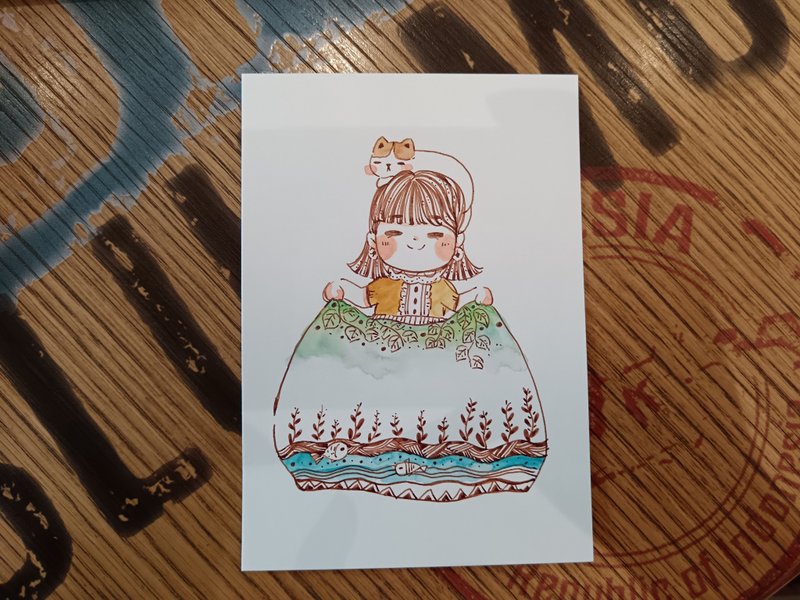 自然之悦钢笔淡彩原画 - 海报/装饰画/版画 - 纸 