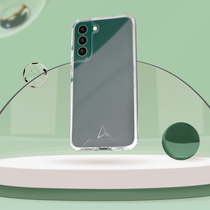 Samsung Galaxy S22+/S22Classics TPU 电话保护壳_水晶透明/灰带 - 手机壳/手机套 - 其他材质 