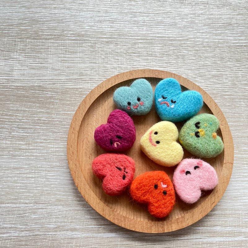 羊毛毡心情监控别针 - 徽章/别针 - 羊毛 多色