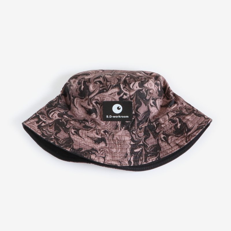 复古不规则印花双面渔夫帽 - 帽子 - 棉．麻 多色