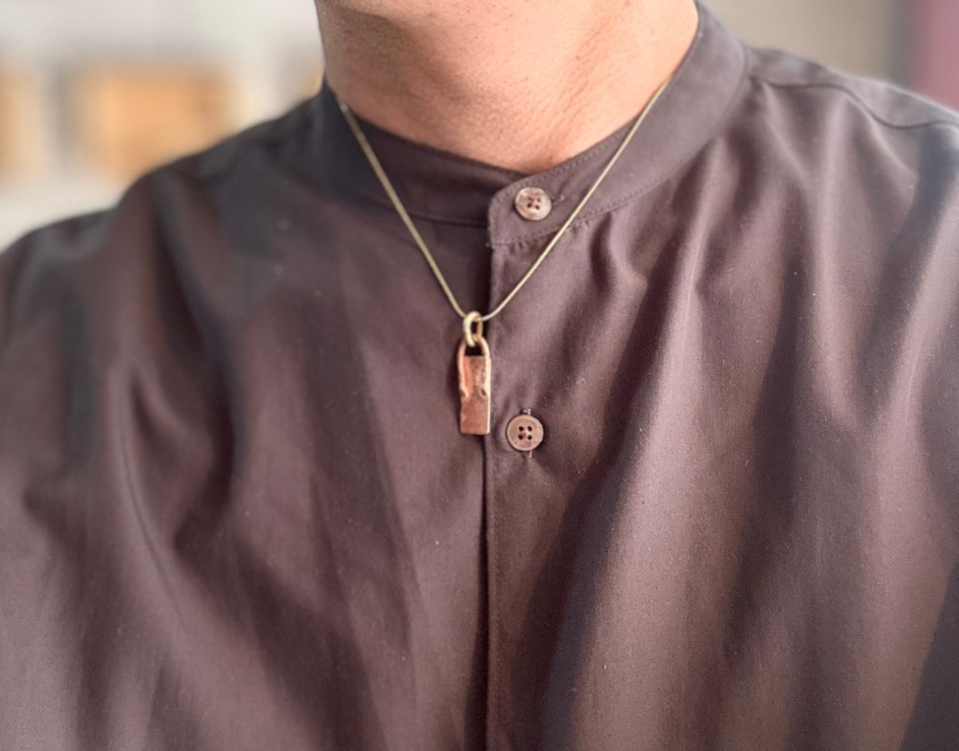 项链“copper and brass” 护身符 - 项链 - 其他金属 粉红色