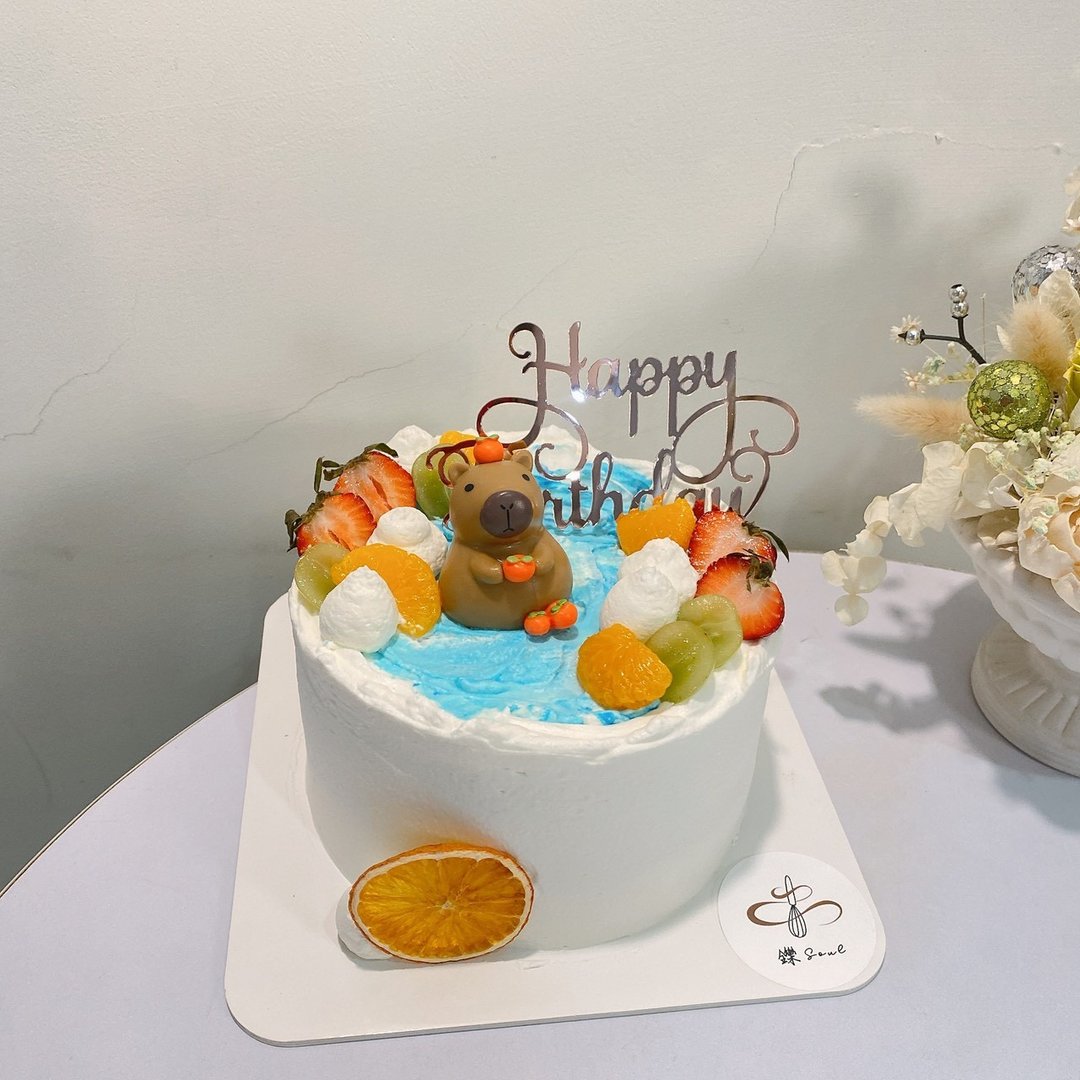 卡皮巴拉泡澡蛋糕 公仔蛋糕 定制化蛋糕 生日蛋糕 铄甜点 纪念日 - 蛋糕/甜点 - 新鲜食材 