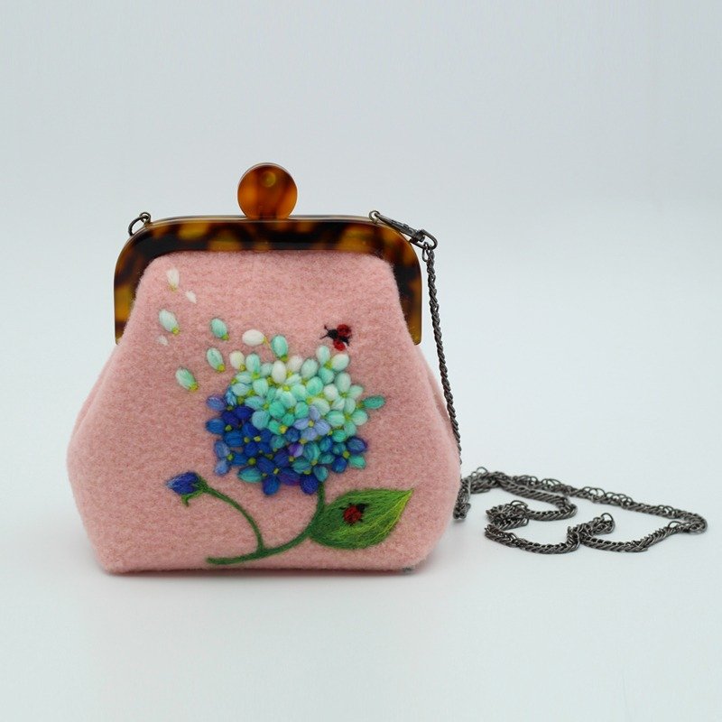 原创手作定制樱花款迷你单肩斜跨小包单品正式发售—鹅粉色 - 侧背包/斜挎包 - 羊毛 粉红色