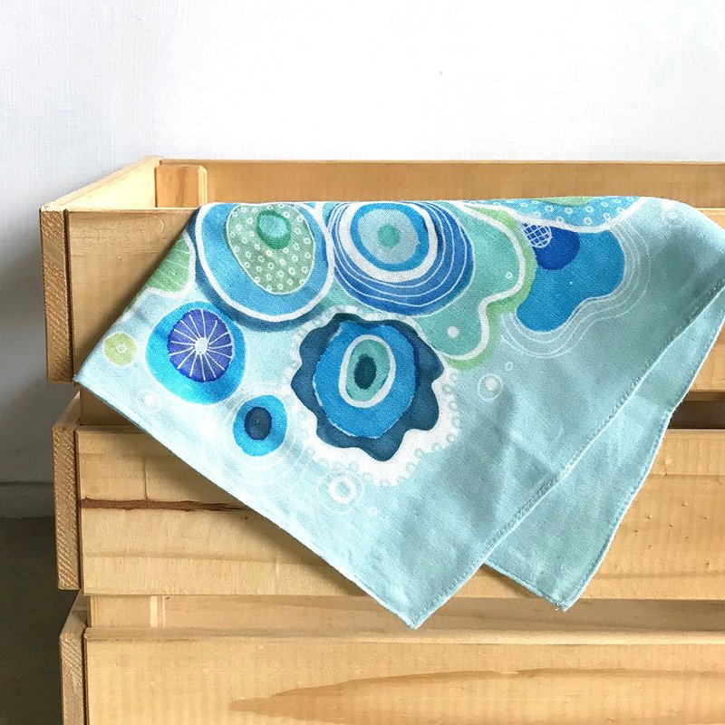 泡泡蓝 - 布巾/方巾 - 手帕/方巾 - 棉．麻 