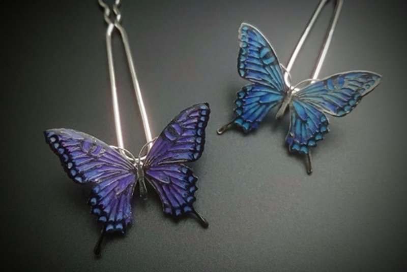 Pinkoi 代购 - 青色扬羽发夹2号紫色 - 发饰 - 其他金属 