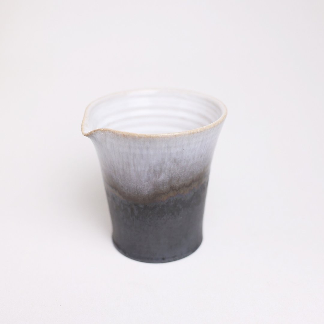 明芽窑 l 白萩黑釉茶海 陶器 公道杯 白黑渐层 茶具 搜藏品 H7 - 茶具/茶杯 - 陶 灰色