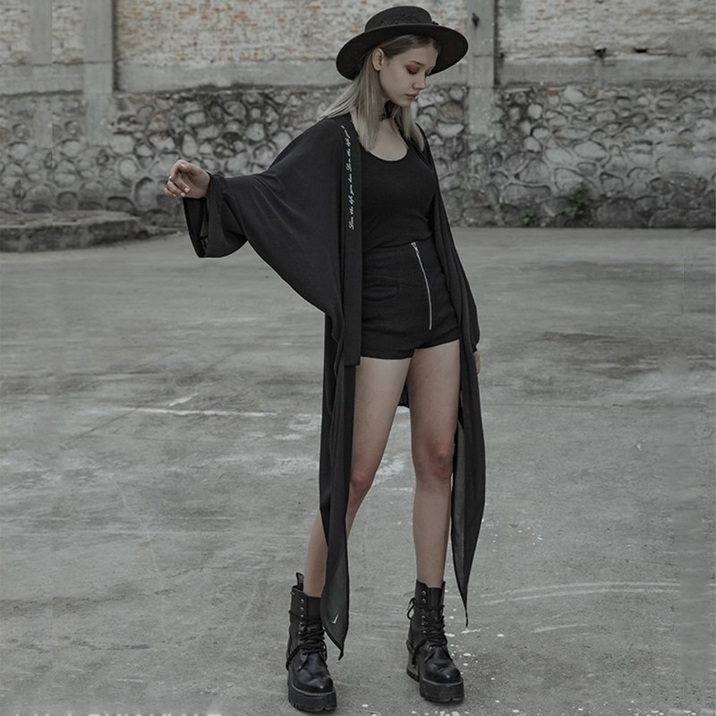 日式庞克仪式巫袍 - 女装休闲/机能外套 - 其他材质 黑色