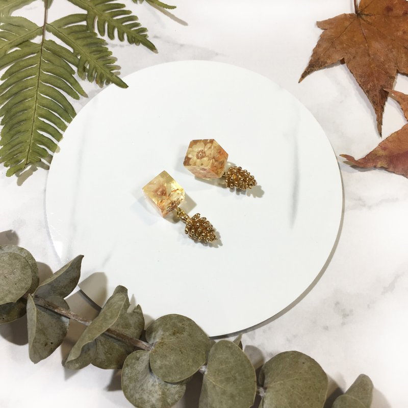 森林童话 Forest Fairy・真花耳环 / 耳夹 - 耳环/耳夹 - 树脂 透明