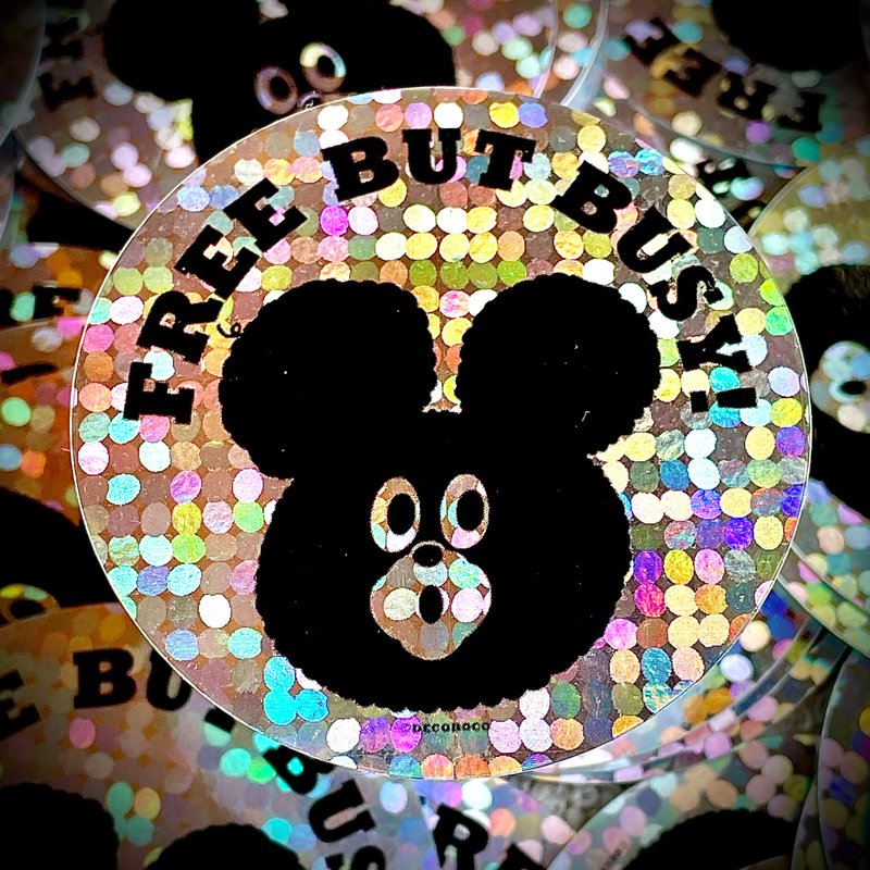 FREE BUT BUSY! 百张限定系列第三弹 – 迪斯可球系列 - 贴纸 - 其他材质 金色