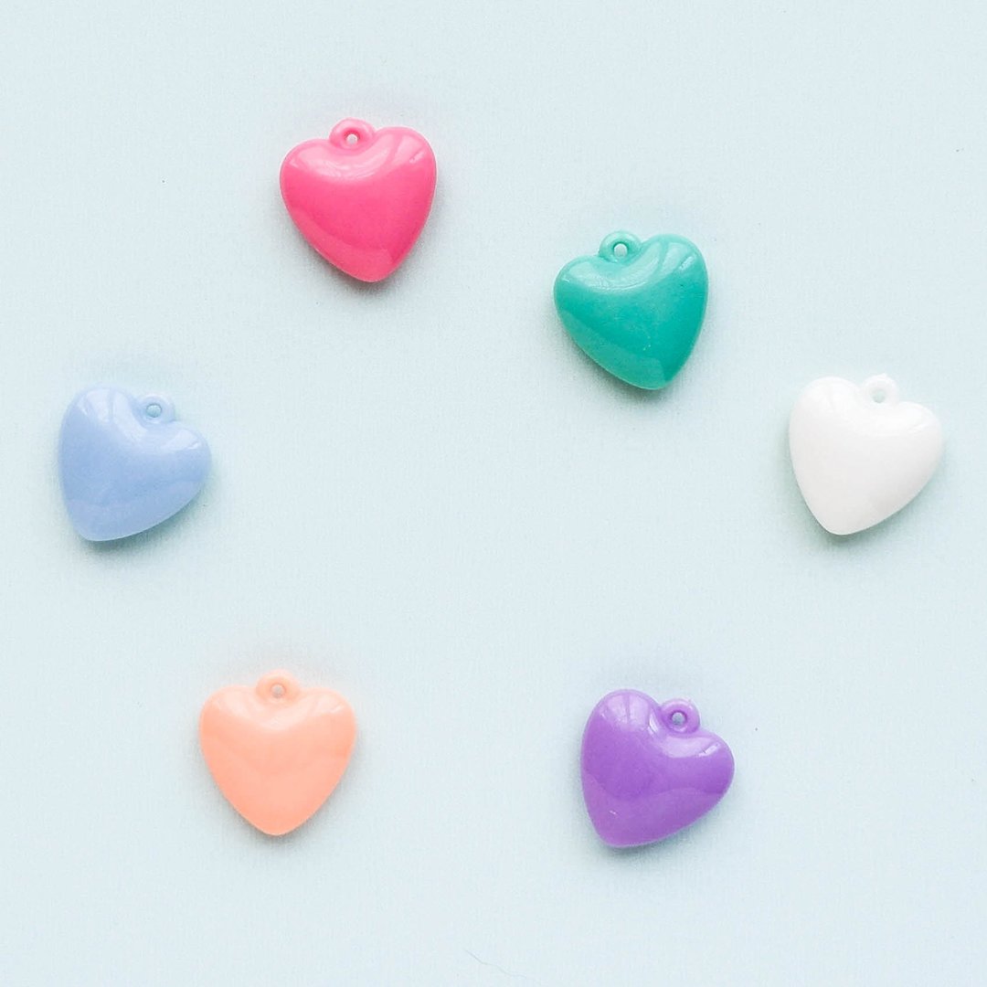 Heart charm for pet, Pet Charm Accessories, Cat Collar Add-on, Pet Accessory - 衣/帽 - 珐琅 多色