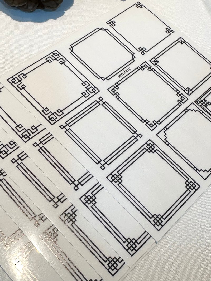 sensiary 韩国传统窗框标签贴纸v.2 5p - 卡片/明信片 - 纸 