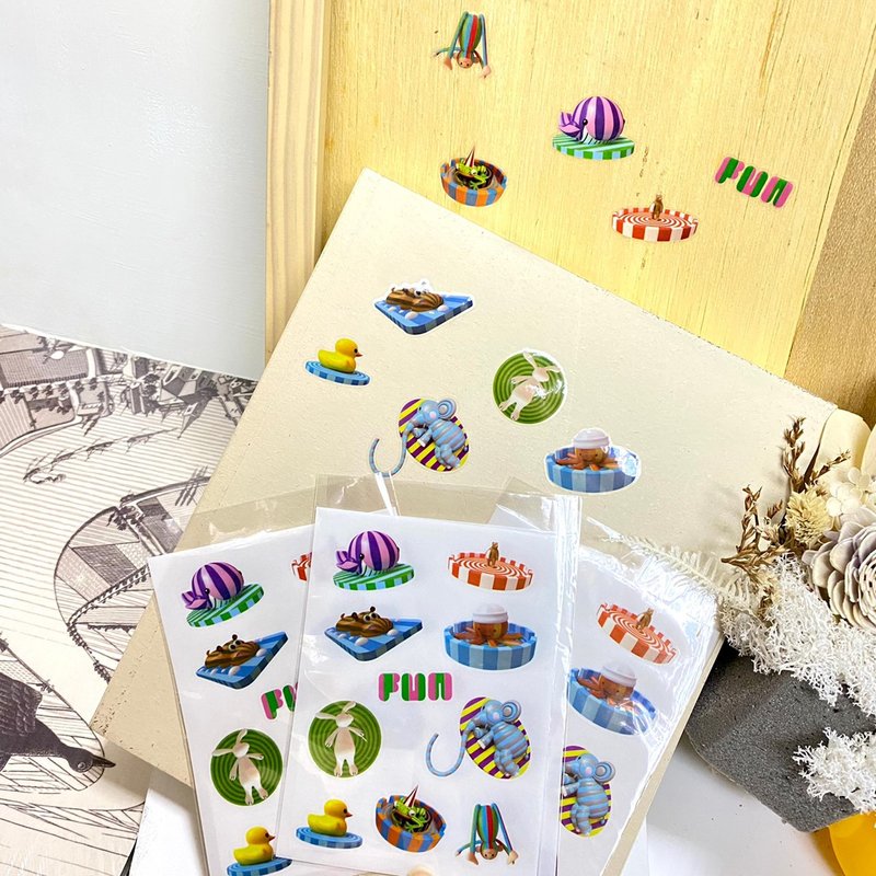 我把动物FUN大了 ! 霍夫曼的疗愈动物园_贴纸组 - 贴纸 - 纸 多色