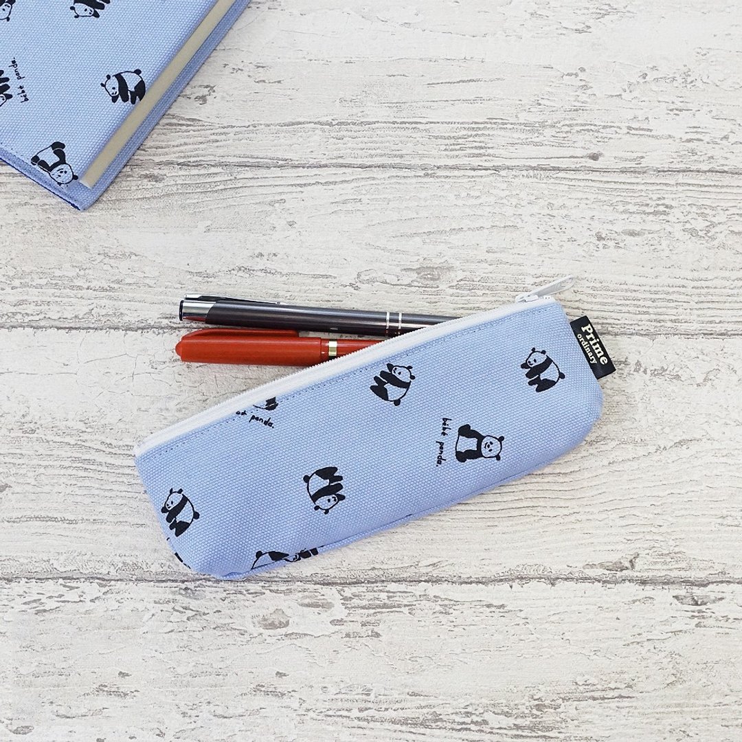bebe panda Slim Pen Pouch Stationery School Kids Cute Kawaii Gift Present Japan - 化妆包/杂物包 - 棉 蓝色