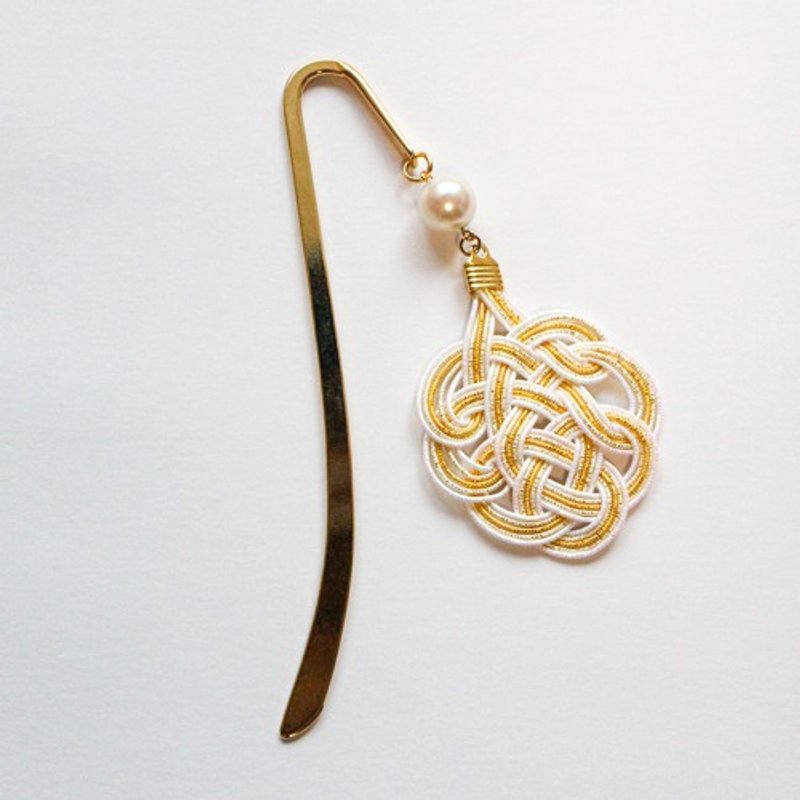 叶形书签．白K金．发簪兼腰带装饰 - 书签 - 纸 白色