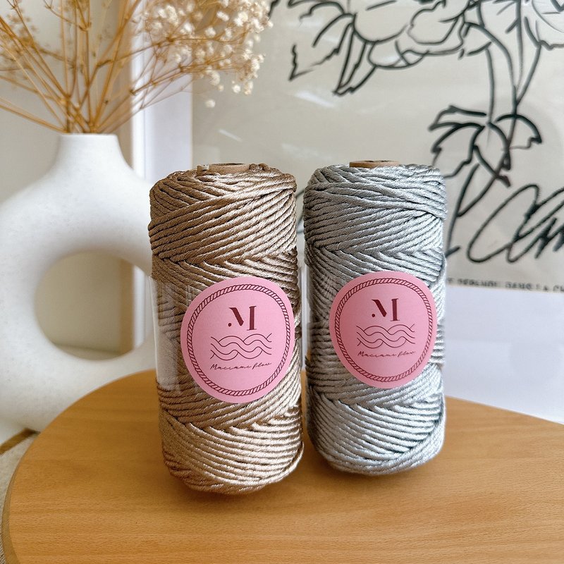 Macrame 单股金属绳 3mm - 编织/刺绣/羊毛毡/裁缝 - 棉 金色