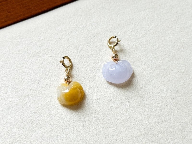 采矿 翡翠 小螃蟹吊坠 招财螃蟹 (随意扣) - 吊饰 - 玉石 