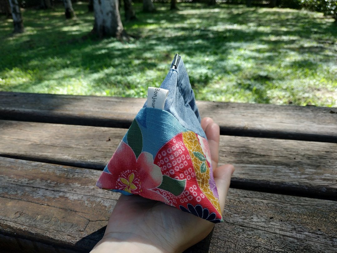 零钱包 收纳包 三角形 弹片口金 日系风格 - 零钱包 - 棉 蓝色