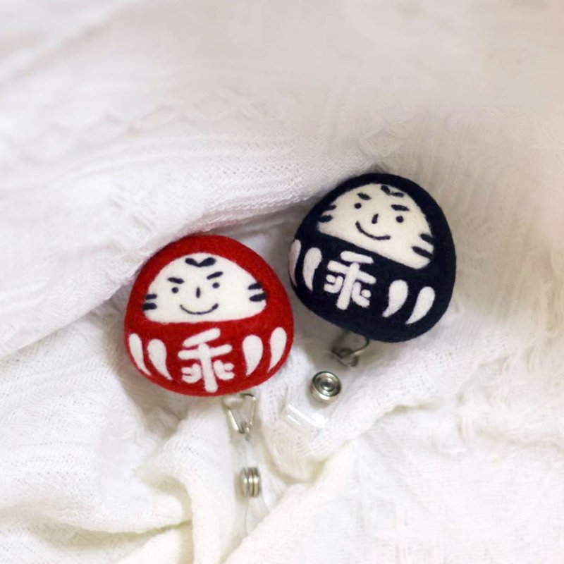 达摩 识别证 伸缩扣 证件扣 不倒翁 福神 羊毛毡 - 钥匙链/钥匙包 - 羊毛 多色