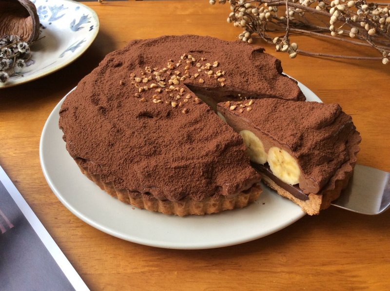 香蕉生巧克力塔9寸 - 咸派/甜派 - 新鲜食材 咖啡色