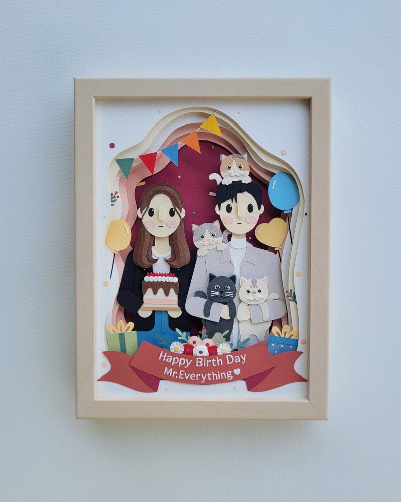 纸相框（分层）：生日主题 - 画框/相框 - 纸 