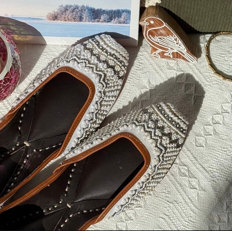 印度丨民族鞋-银浪雪纹 - 其他 - 真皮 灰色