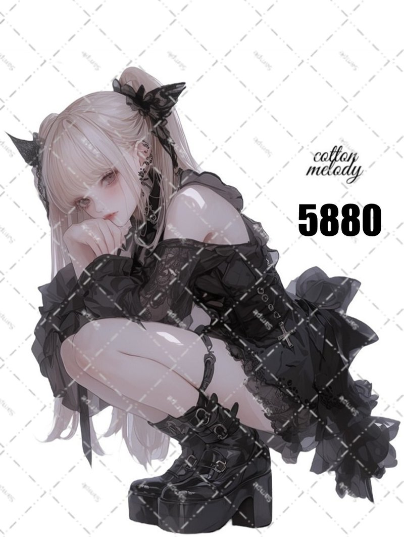 原创贴纸 no.5880 人物贴纸 原创贴纸 人物贴纸 女孩贴纸 原创人物贴纸 - 贴纸 - 纸 