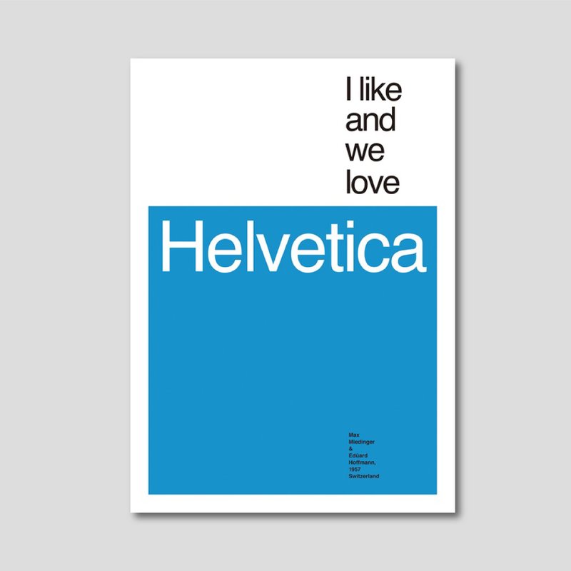 设计室Atelier Taiwan — Helvetica A2海报 - 其他 - 纸 蓝色