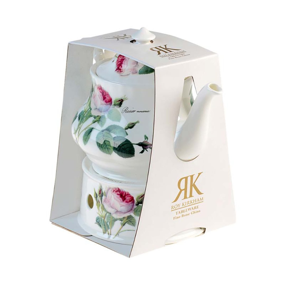 英国 RK | Redoute Rose 浪漫浅玫瑰1000ml花茶壶套组 - 茶具/茶杯 - 瓷 多色