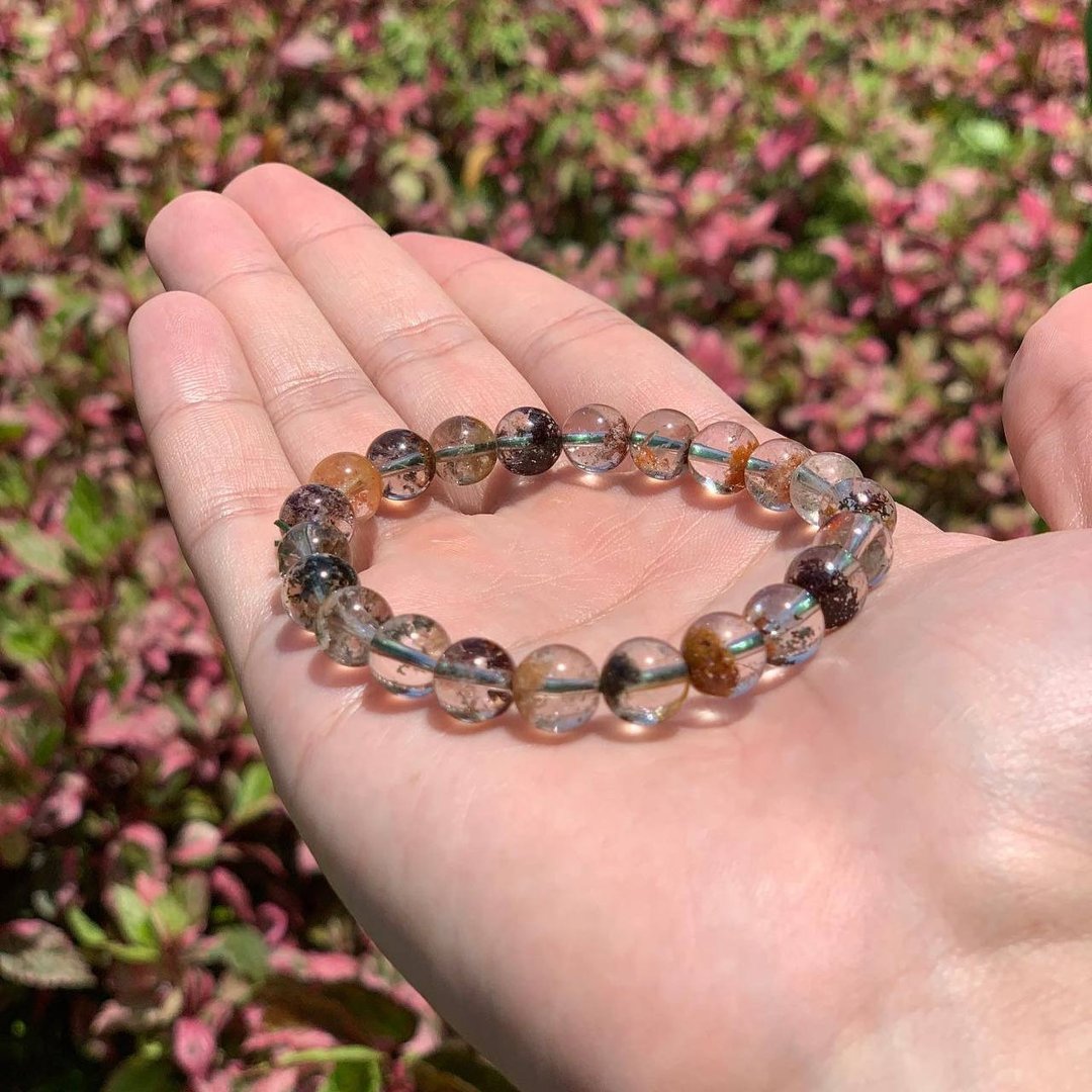 彩幽灵 水晶手链 8mm - 手链/手环 - 水晶 多色