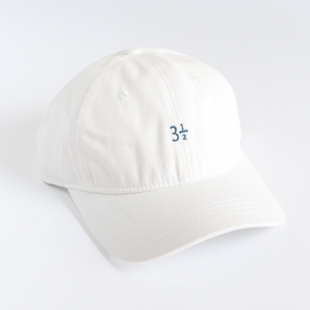 分数棒球帽 - 帽子 - 棉 白色