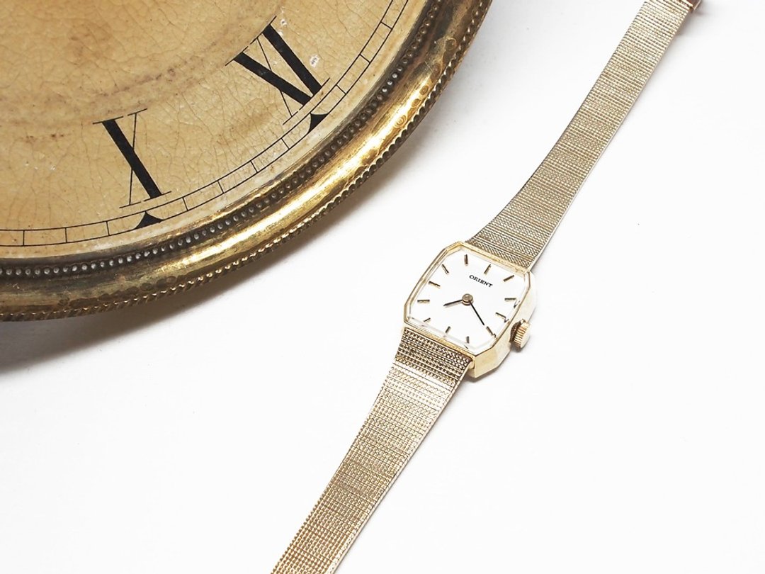 1970年代 ORIENT 金色机械表 - 女表 - 其他金属 金色