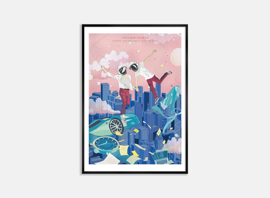 I am so Glad I Found You - 限量版手绘图 - 海报/装饰画/版画 - 纸 